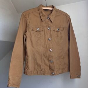 Vintage Tan Brown Canvas Trucker Jacket Utility Workwear Early Winters Portland